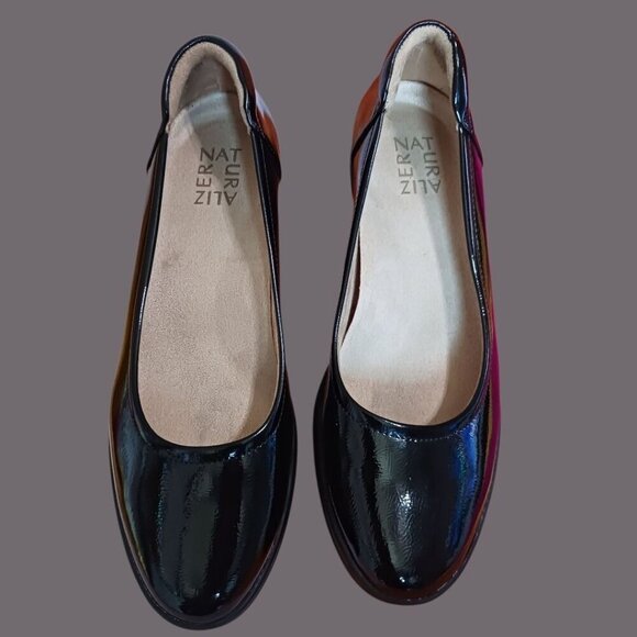 Naturalizer "Sam" Slip On Wedge Pump Confort Shoes Black Size 8M - Picture 15 of 16